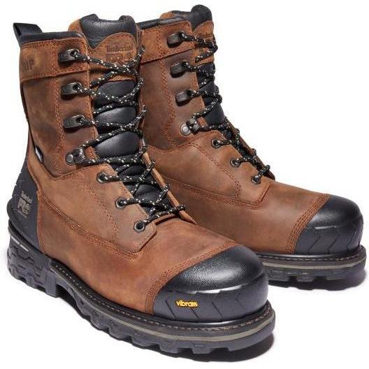Timberland Pro Men's Boondock Heavy Duty 8" Composite Toe Waterproof Work Boot- TB1A29TG214 7 / Medium / Brown - Overlook Boots