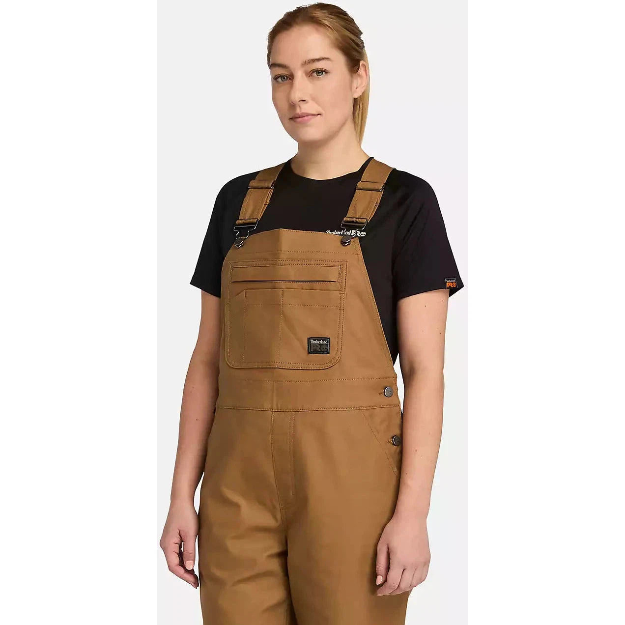 Timberland Pro Women's Gritflex Canvas Overall Bib -Wheat- TB0A5X4UD02 Large/Regular / Wheat - Overlook Boots