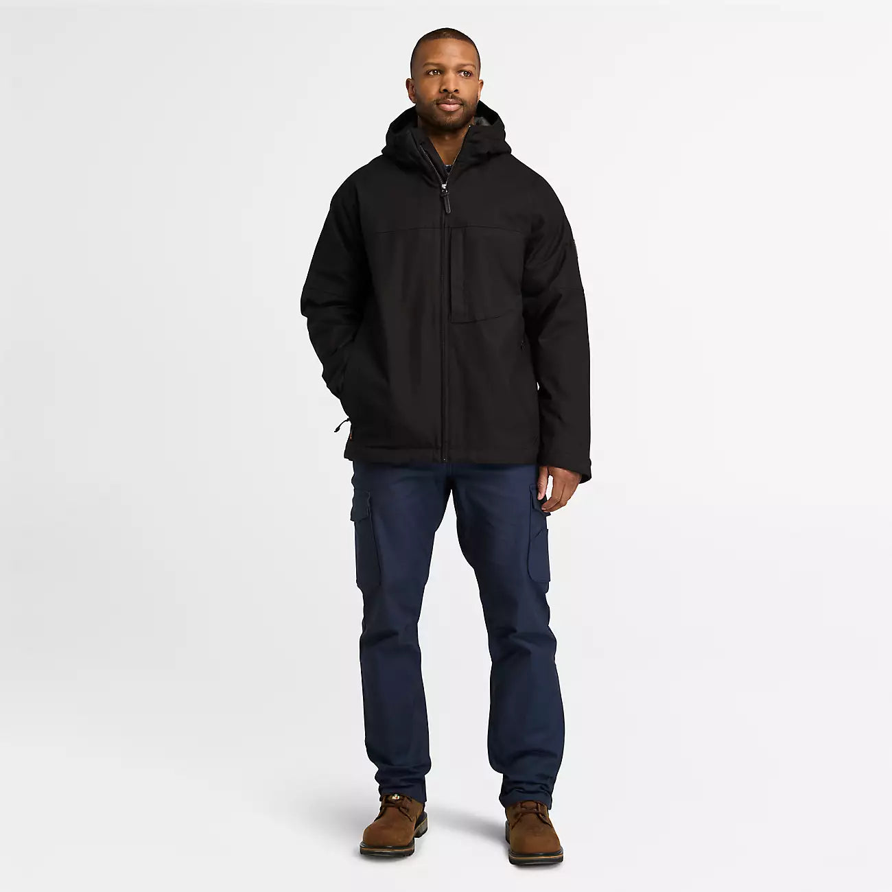 Timberland Pro Men's Gritflex Canvas Hooded Jacket -Black- TB0A5XYQ001 - Overlook Boots