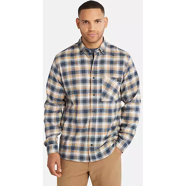 Timberland Pro Men's Woodfort Lightweight Flex Shirt -Wheat- TB0A64AWP50 Small / Wheat Boot Yarn-Dyed - Overlook Boots