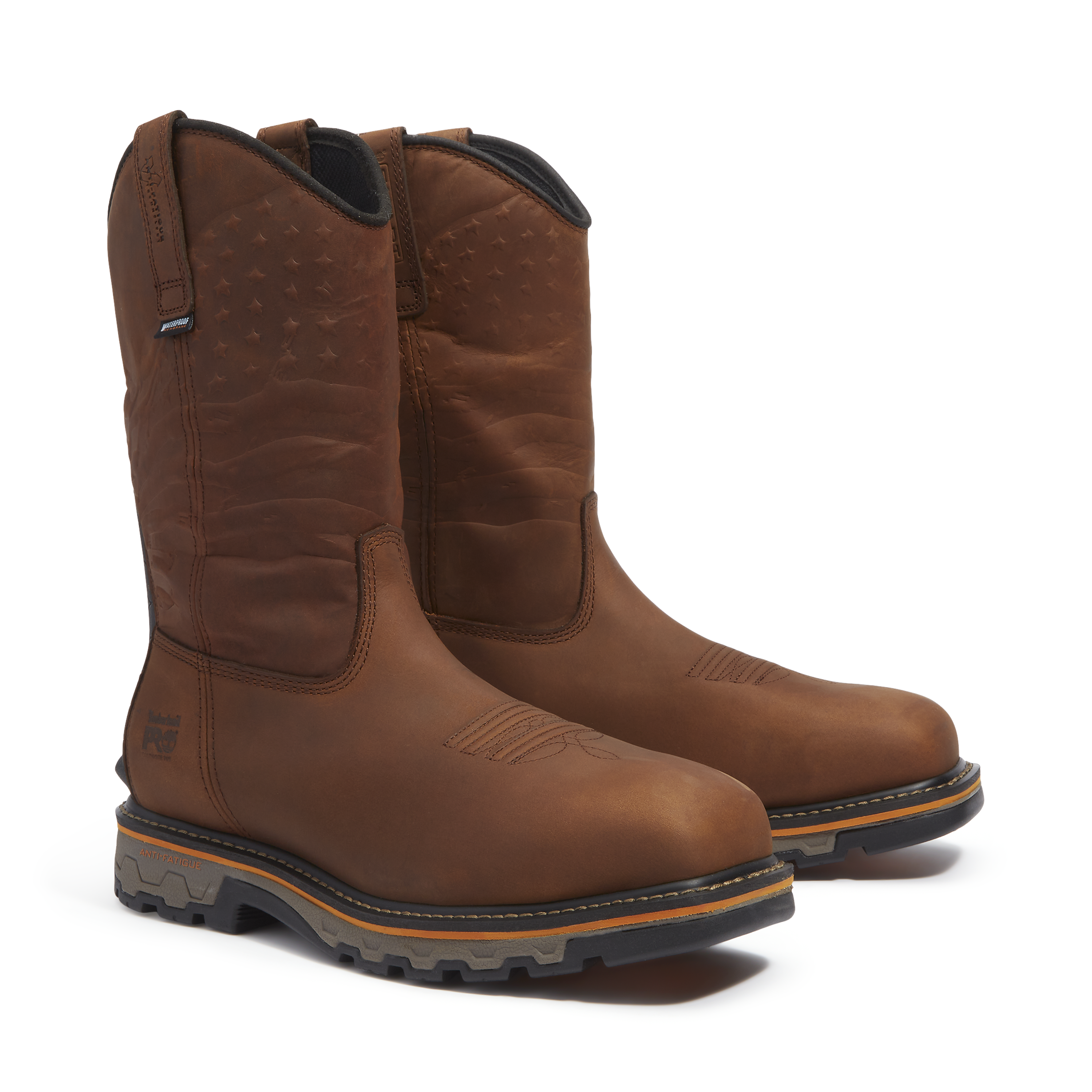Timberland Pro Men's True Grit USA Comp Toe WP Wellington Work Boot - Brown - TB0A64CQEM4 - Overlook Boots