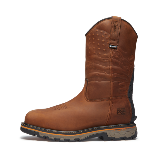 Timberland Pro Men's True Grit USA Comp Toe WP Wellington Work Boot - Brown - TB0A64CQEM4 - Overlook Boots