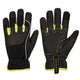 Portwest PW3 Mechanic 540 PU Reinforced Palm Glove - Black/Yellow - 12 Pack - A771 S - Overlook Boots