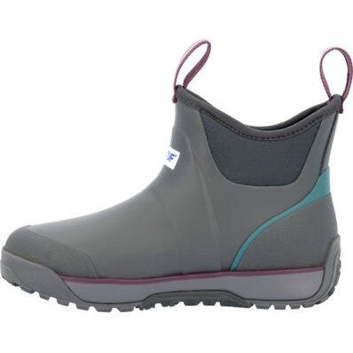 Xtratuf Women's Fleege Lined Waterproof Ankle Deck Work Boot -Grey- AIWR100 - Overlook Boots
