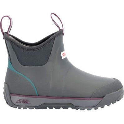 Xtratuf Women's Fleege Lined Waterproof Ankle Deck Work Boot -Grey- AIWR100 5 / Medium / Grey - Overlook Boots