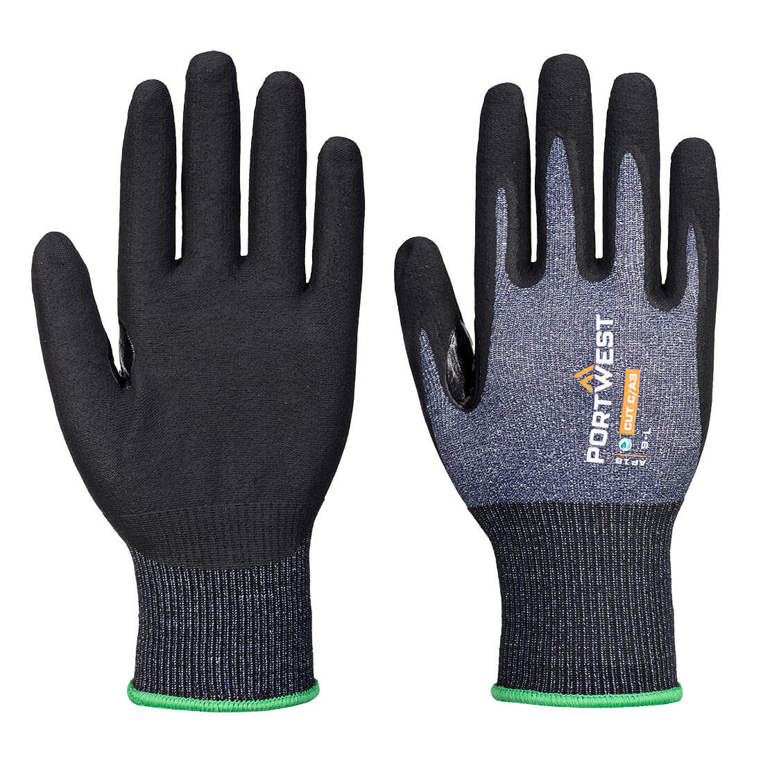 Portwest SG Cut C15 Eco Nitrile Glove (Pk12) - Blue/Black - AP18 XS - Overlook Boots