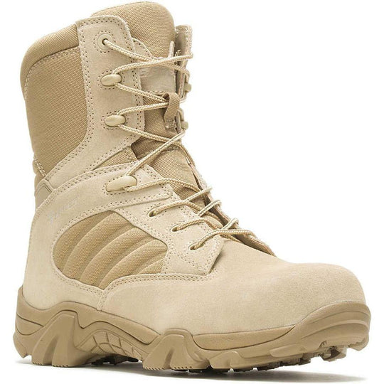 Bates Men's GX 8 Comp Toe Side Zip Desert Military Duty Boot - Tan - E02276 6 / Medium / Desert Tan - Overlook Boots