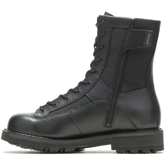 Bates Men's Durashocks 8" Lace to Lace Side Zip Duty Boot - Black - E03140 - Overlook Boots