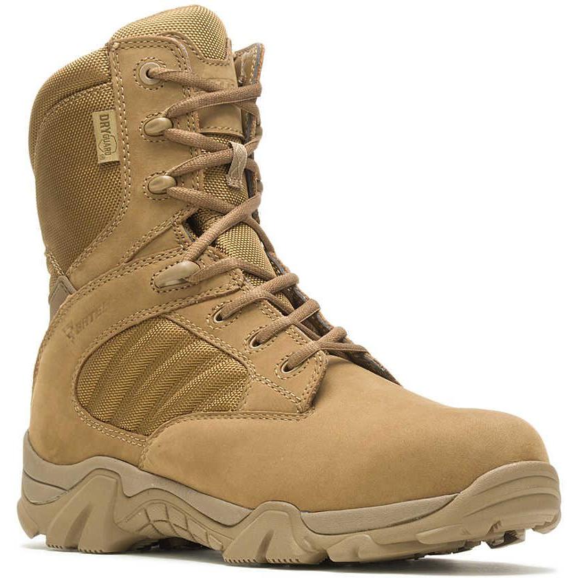 Bates Men's GX 8 Comp Toe WP Side Zip Work Boot - Coyote - E04272 - Overlook Boots