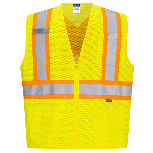 Portwest Hi-Vis X Back Contrast Vest - Yellow - 12 Pack - CA101 S / Yellow - Overlook Boots