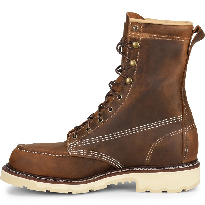 Carolina Men's Ferric USA Made 8" Steel toe Moc Toe Work Boot - Brown - CA7516 - Overlook Boots