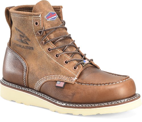 Carolina Men's Roughout Amp 6" Steel Toe USA Made Work Boot - Brown - CA7568 - Overlook Boots
