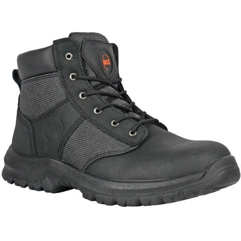Hoss Men's Carter Steel Toe Slip Resistant Work Boot - Black 60160 7 / Medium / Black - Overlook Boots