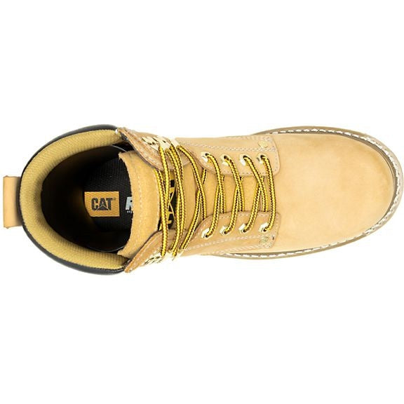 Cat Men's Second Shift Soft Toe Waterproof Slip Resistant Work Boot -Honey- P51085 - Overlook Boots