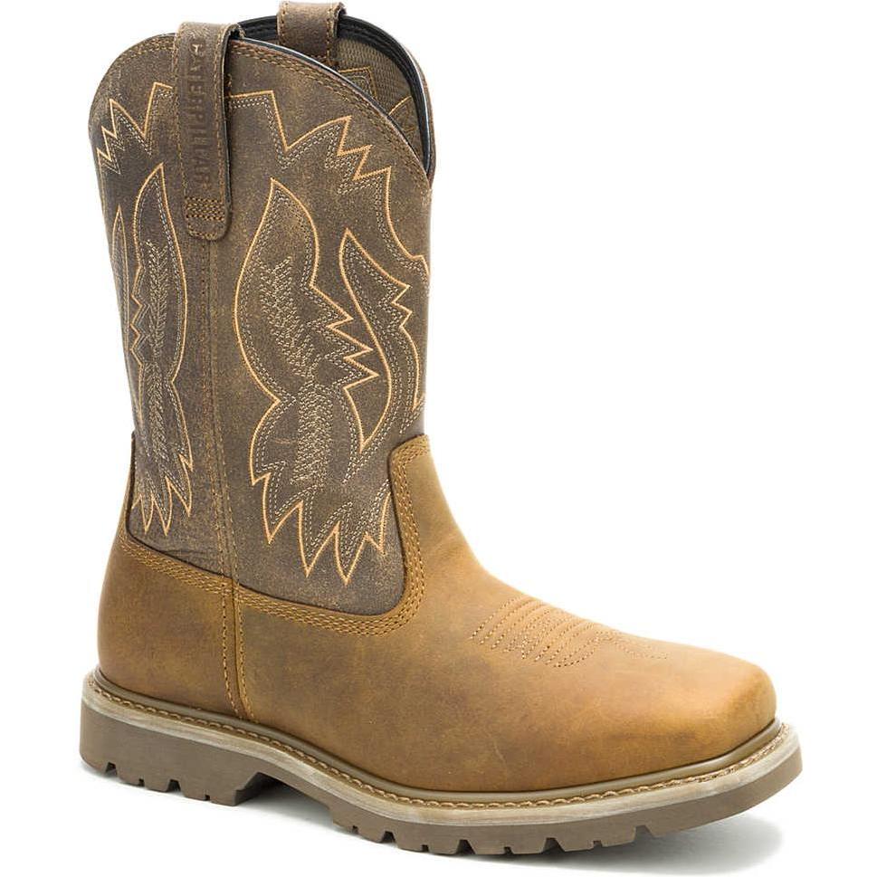 Cat Men's Colorado Frontier Soft Toe Western Work Boot - Pyramid - P51094 6 / Medium / Brown - Overlook Boots
