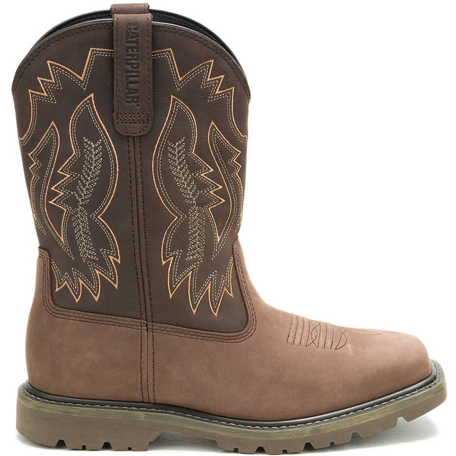 Cat Men's Colorado Frontier Soft Toe Western Work Boot - Coffee - P51095 - Overlook Boots