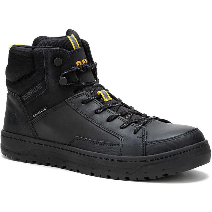 Cat Men's Streamline Court Mid Composite Toe Work Shoe - Black - P91521 7 / Medium / Black - Overlook Boots