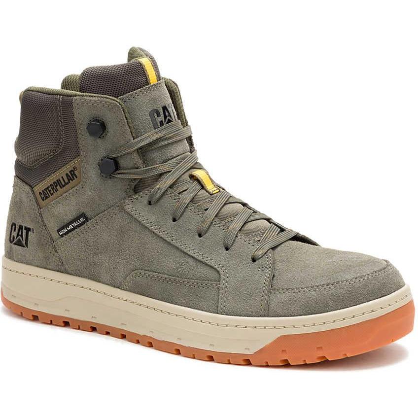 Cat Men's Streamline Court Mid Composite Toe Work Shoe - Olive - P91623 7 / Medium / Dusty Olive - Overlook Boots