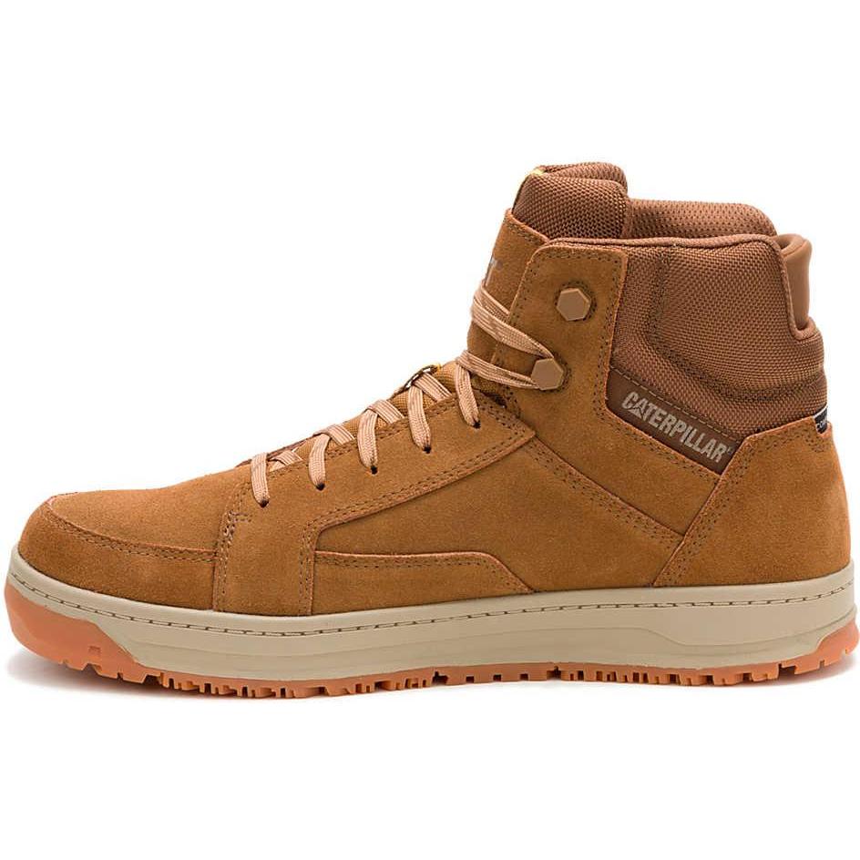 Cat Men's Streamline Court Mid Comp Toe Work Shoe - Chipmunk - P91624 - Overlook Boots