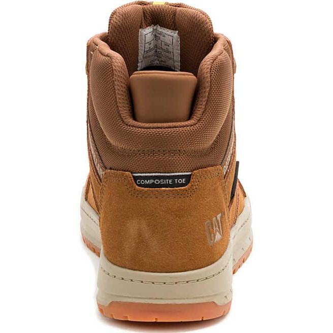 Cat Men's Streamline Court Mid Comp Toe Work Shoe - Chipmunk - P91624 - Overlook Boots