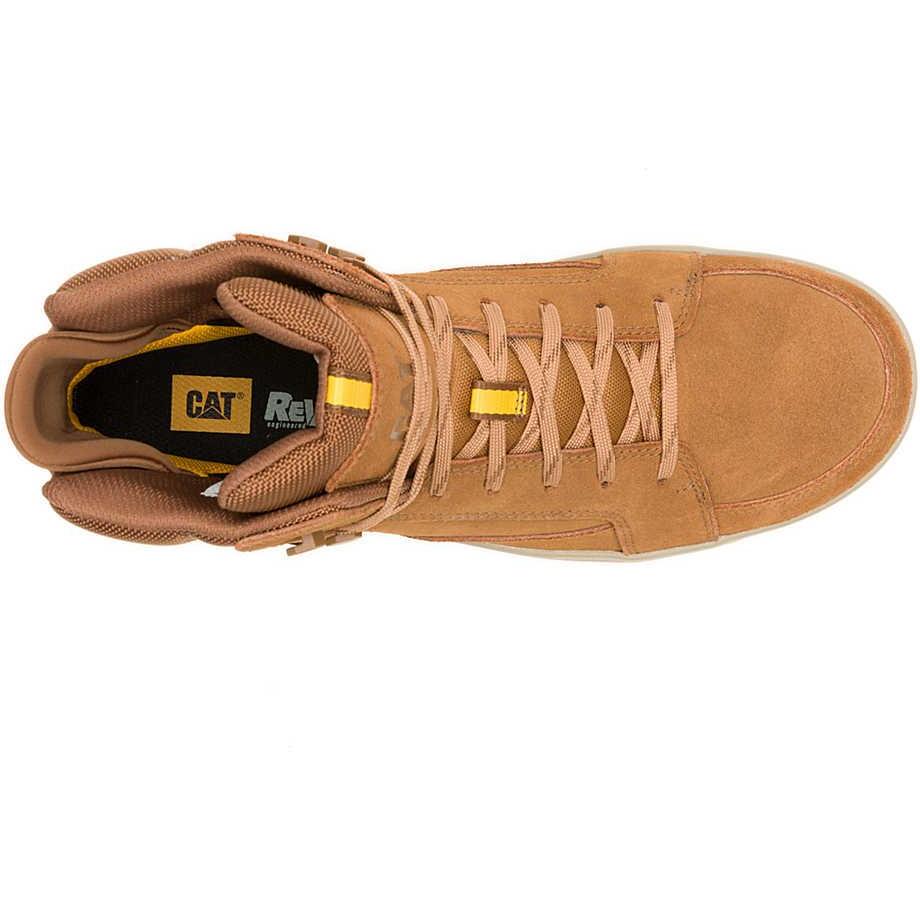 Cat Men's Streamline Court Mid Comp Toe Work Shoe - Chipmunk - P91624 - Overlook Boots