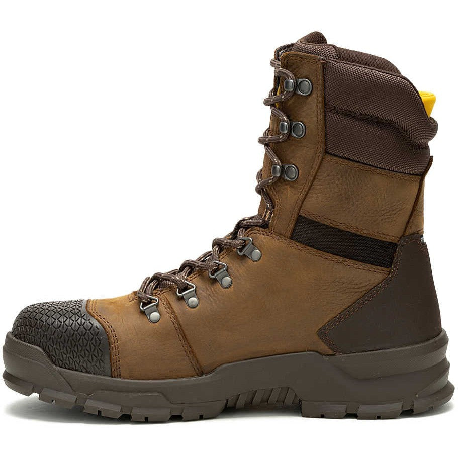 Cat Men's Accomplice X 8" Steel Toe Waterproof Work Boot - Brown - P91642 - Overlook Boots