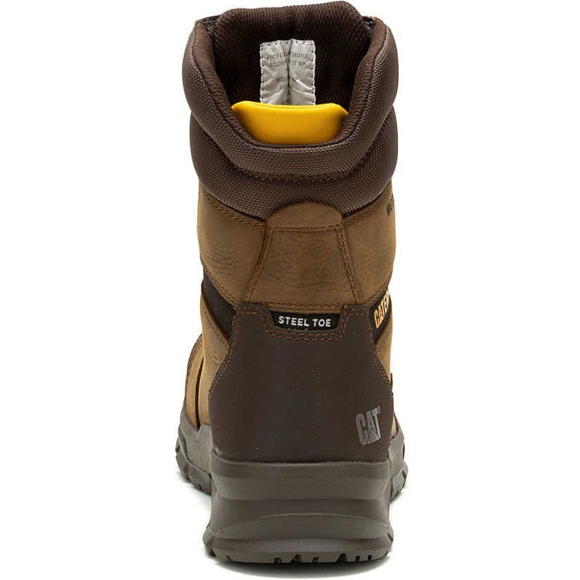 Cat Men's Accomplice X 8" Steel Toe Waterproof Work Boot - Brown - P91642 - Overlook Boots