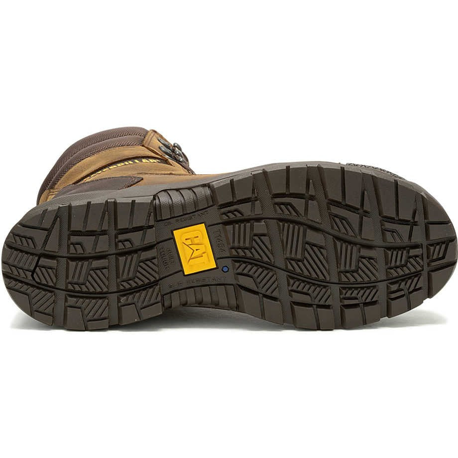 Cat Men's Accomplice X 8" Steel Toe Waterproof Work Boot - Brown - P91642 - Overlook Boots