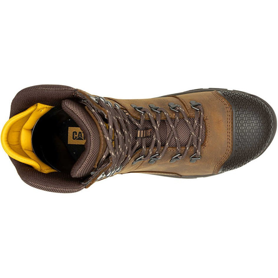 Cat Men's Accomplice X 8" Steel Toe Waterproof Work Boot - Brown - P91642 - Overlook Boots