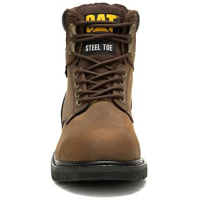Cat Men's Second Shift Steel Toe Waterproof Slip Resistant Work Boot -Brown- P91660 - Overlook Boots
