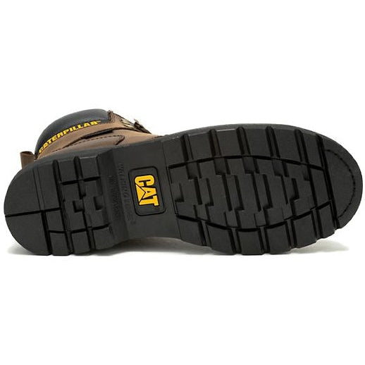 Cat Men's Second Shift Steel Toe Waterproof Slip Resistant Work Boot -Brown- P91660 - Overlook Boots