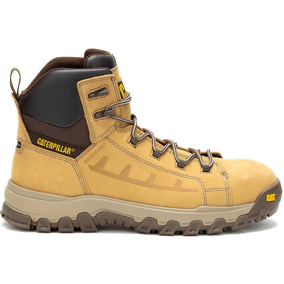 Cat Men's Threshold Rebound Composite Toe Waterproof Work Boot- Honey- P91713 - Overlook Boots