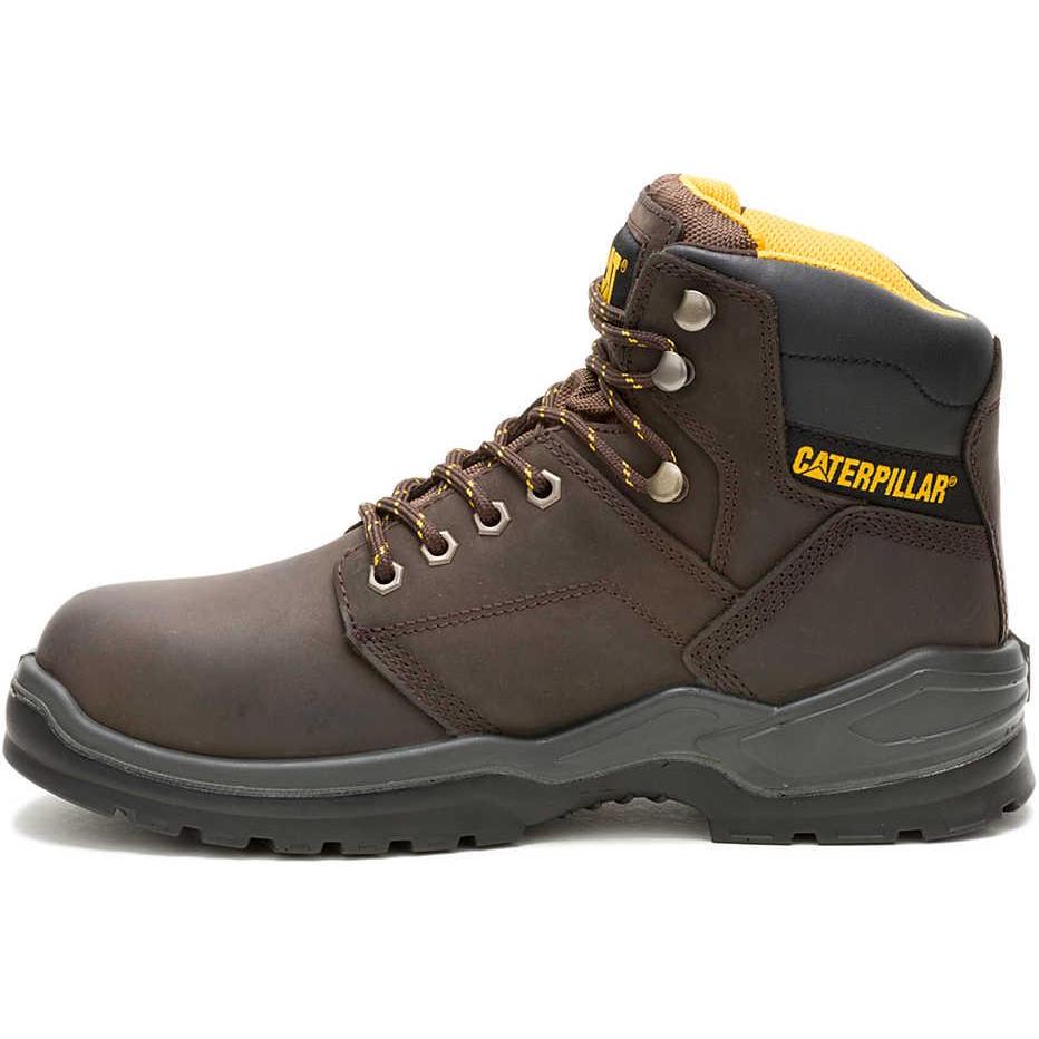 Cat Men's Striver Steel Toe WP Slip Resistant Work Boot- Brown- P91720 - Overlook Boots