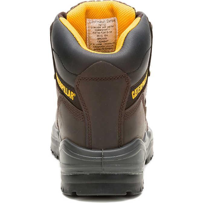 Cat Men's Striver Steel Toe WP Slip Resistant Work Boot- Brown- P91720 - Overlook Boots