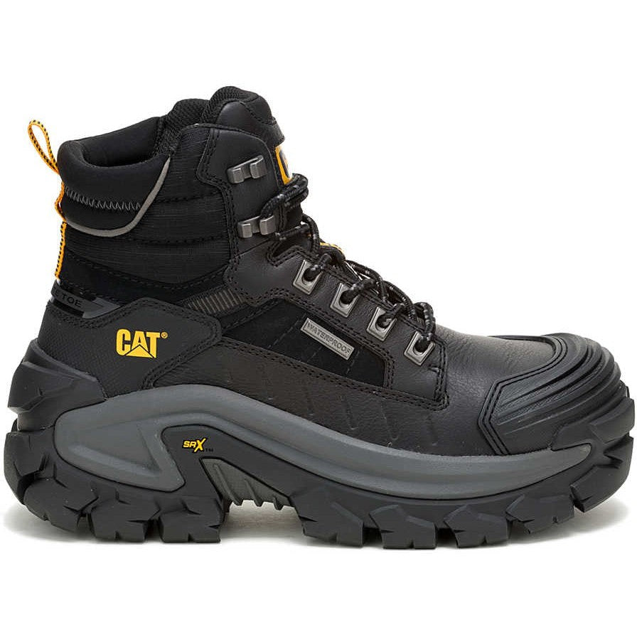 Cat Men's Invader Max Composite Toe Waterproof Slip Resistant Work Boot -Black- P91728 - Overlook Boots