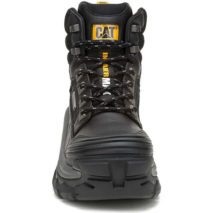 Cat Men's Invader Max Composite Toe Waterproof Slip Resistant Work Boot -Black- P91728 - Overlook Boots
