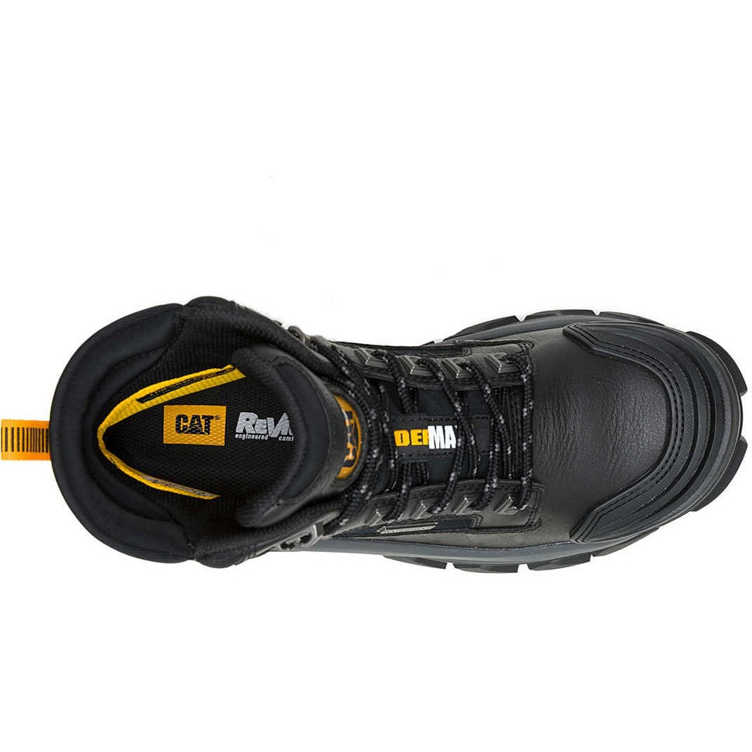 Cat Men's Invader Max Composite Toe Waterproof Slip Resistant Work Boot -Black- P91728 - Overlook Boots