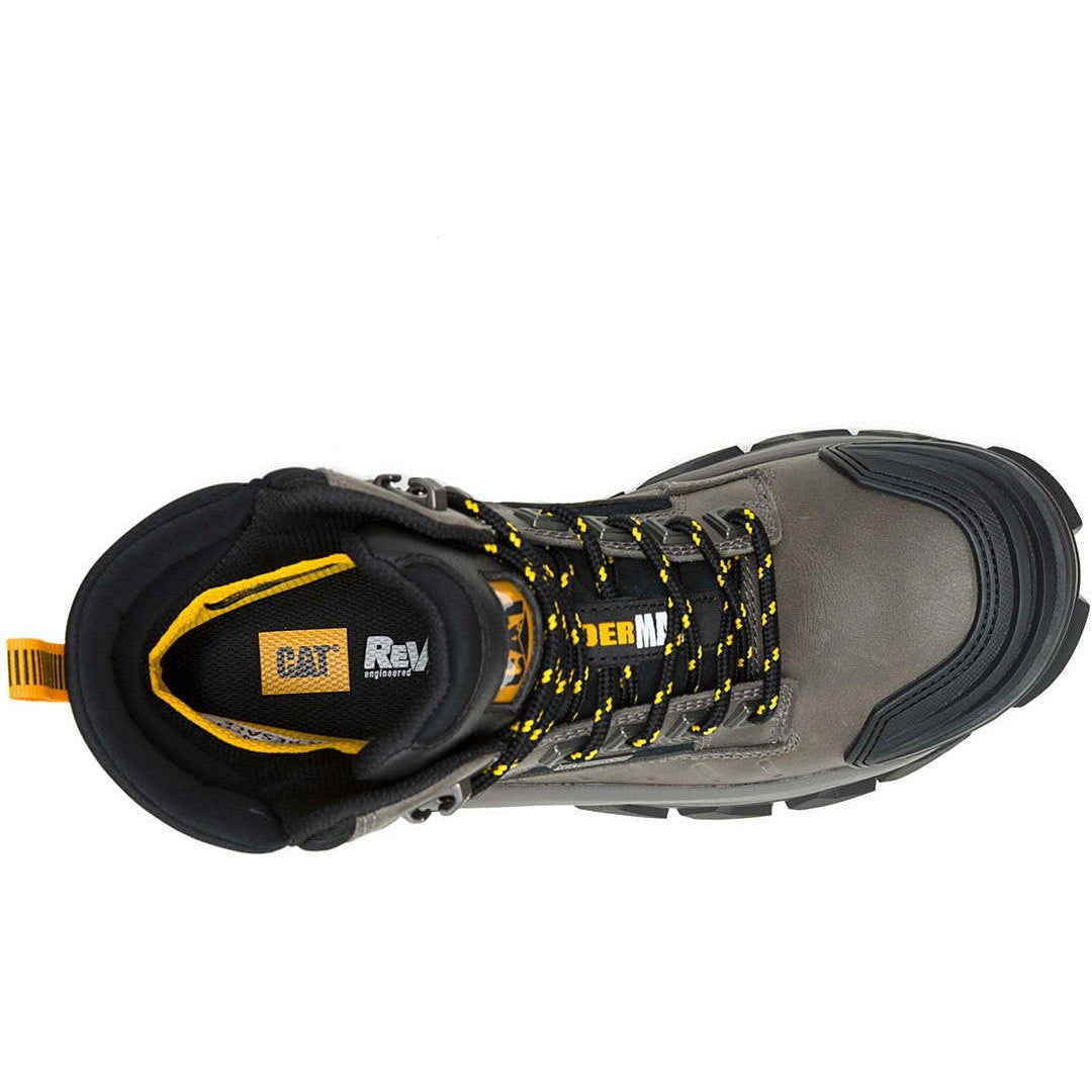 Cat Men's Invader Max Composite Toe Waterproof Slip Resistant Work Boot -Gargoyle- P91730 - Overlook Boots