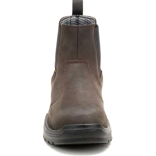 Cat Men's Striver Steel Toe Waterproof Chelsea Work Boot - Brown - P91758 - Overlook Boots