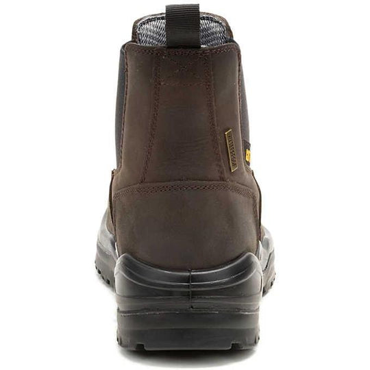 Cat Men's Striver Steel Toe Waterproof Chelsea Work Boot - Brown - P91758 - Overlook Boots