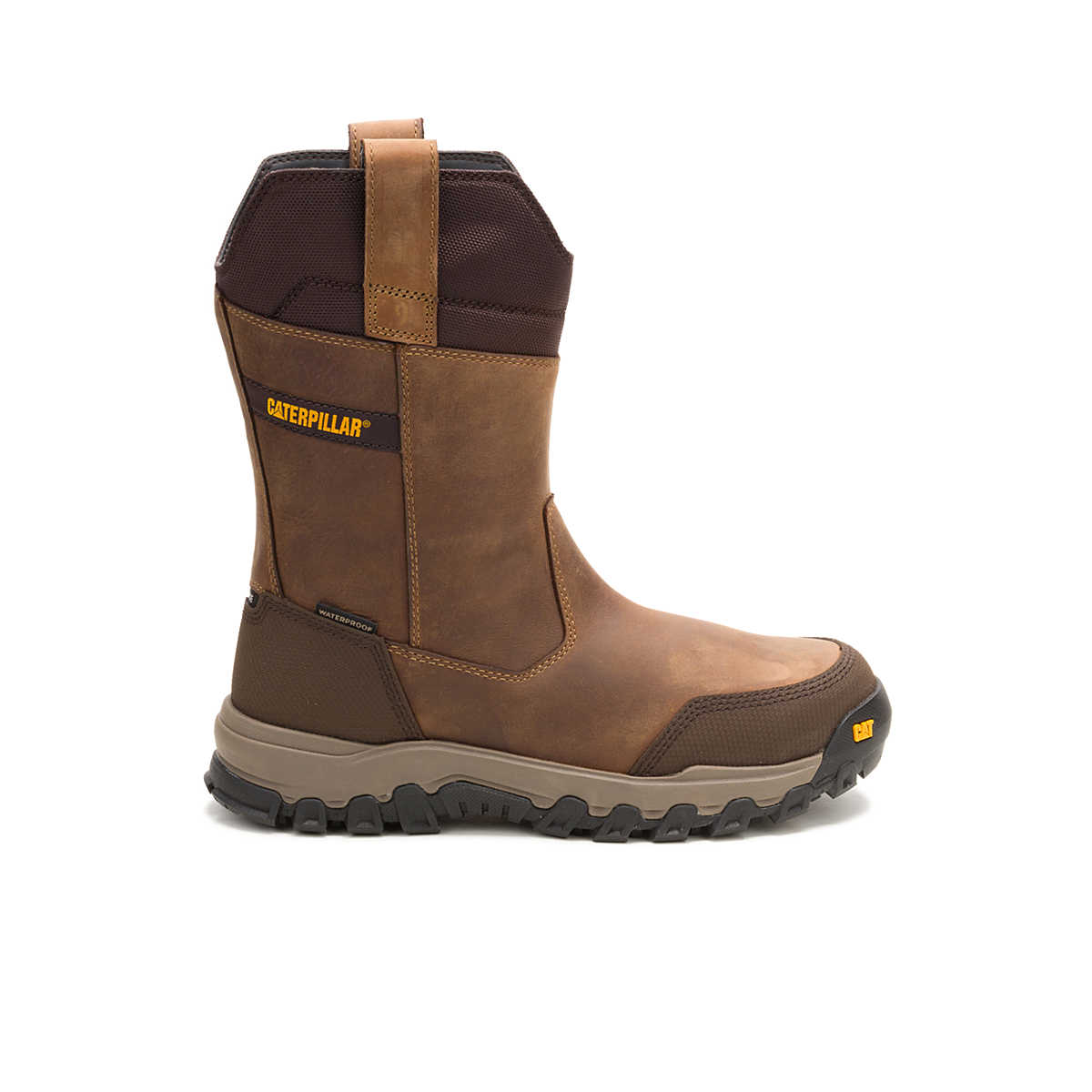 Cat Men's Threshold Rebound Steel Toe Waterproof Wellington Work Boot - Bison - P91772 - Overlook Boots