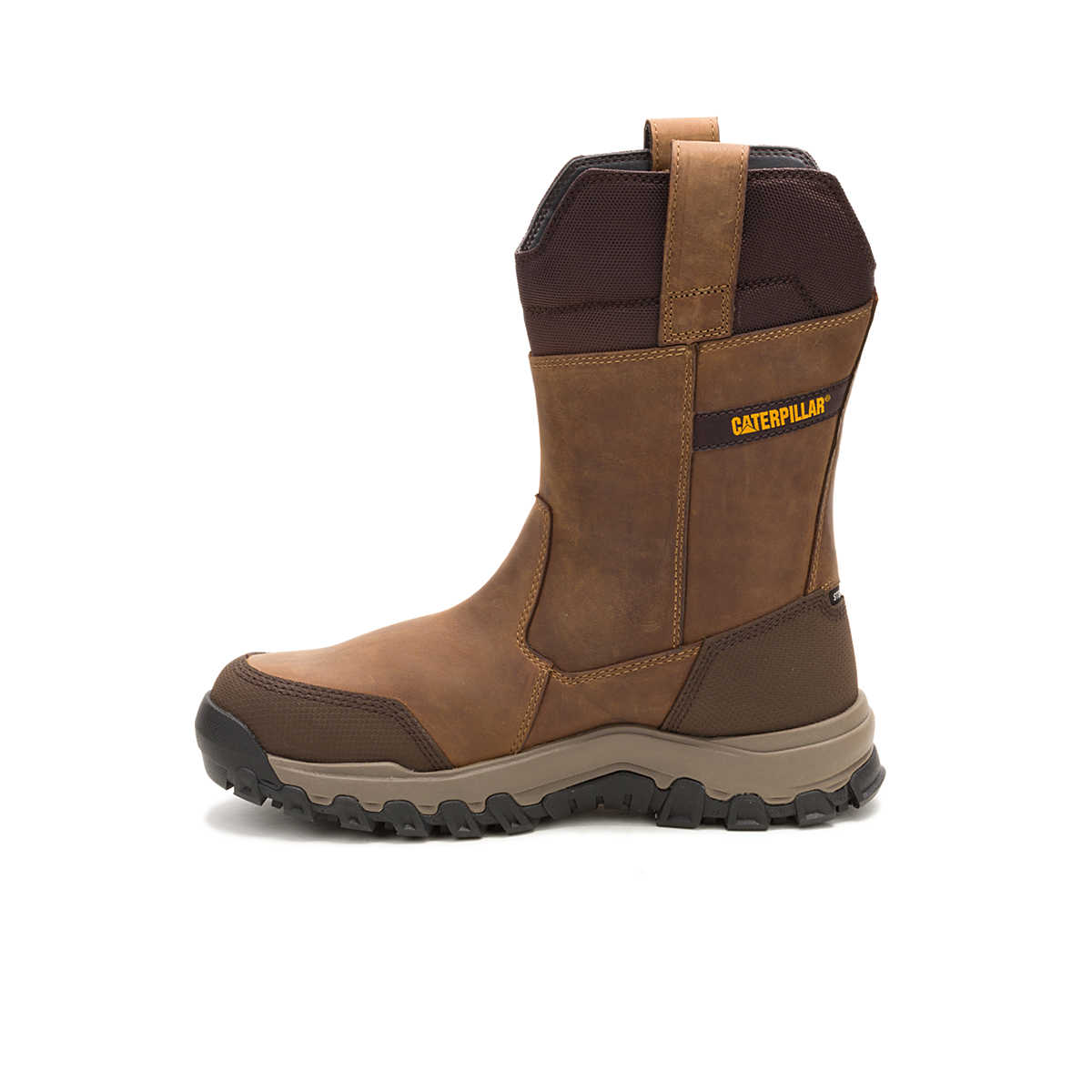 Cat Men's Threshold Rebound Steel Toe Waterproof Wellington Work Boot - Bison - P91772 - Overlook Boots