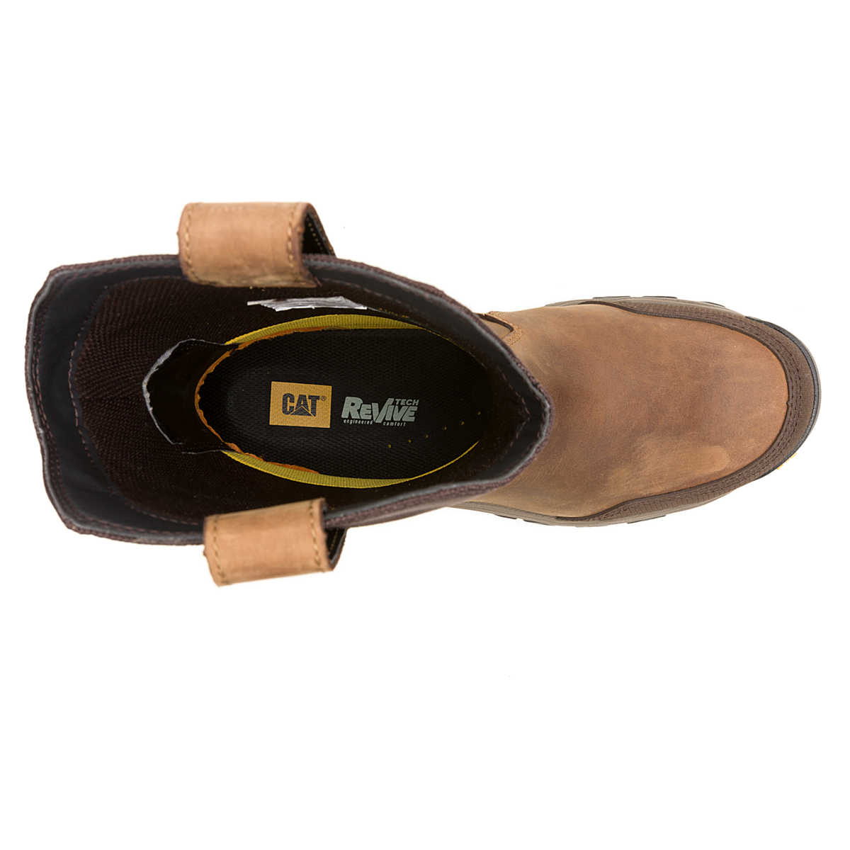 Cat Men's Threshold Rebound Steel Toe Waterproof Wellington Work Boot - Bison - P91772 - Overlook Boots