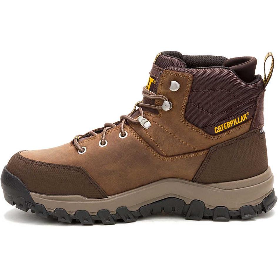 Cat Men's Threshold Rebound Steel Toe Waterproof Hiker Work Boot - Bison - P91784 - Overlook Boots