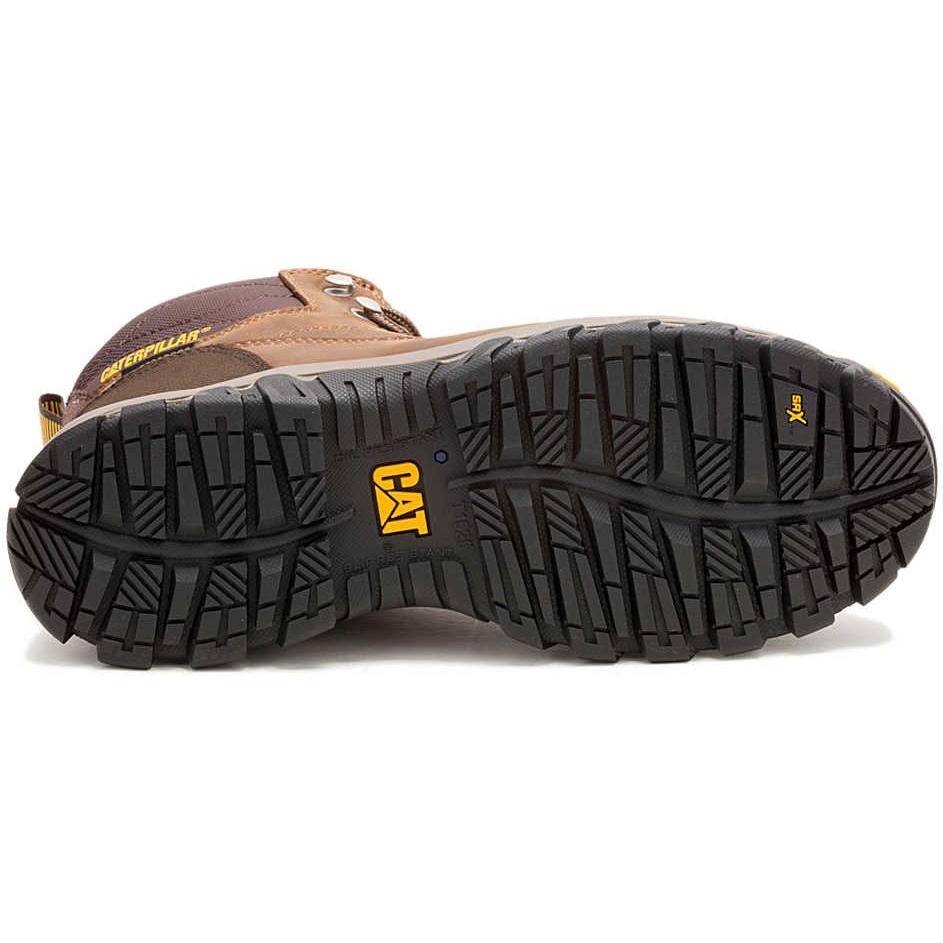 Cat Men's Threshold Rebound Steel Toe Waterproof Hiker Work Boot - Bison - P91784 - Overlook Boots