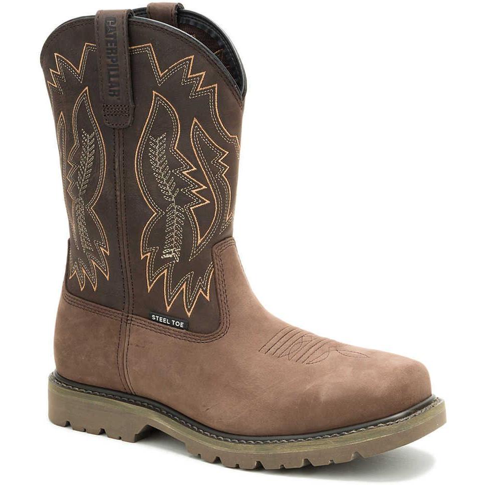 Cat Men's Colorado Frontier Steel Toe Western Boot - Coffee - P91795 6 / Medium / Brown - Overlook Boots