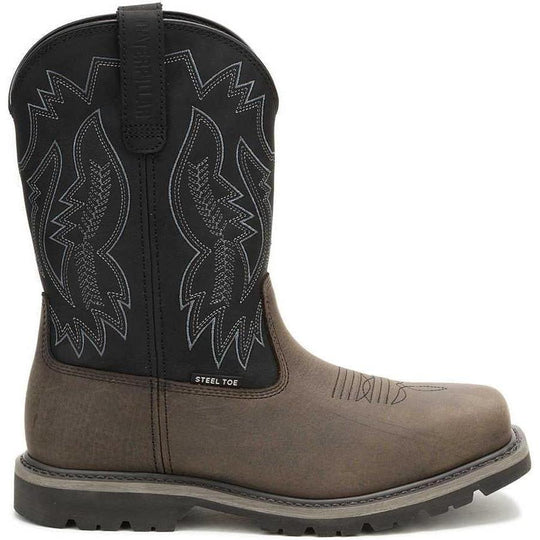 Cat Men's Colorado Frontier Steel Toe Western Work Boot - Grey - P91796 - Overlook Boots