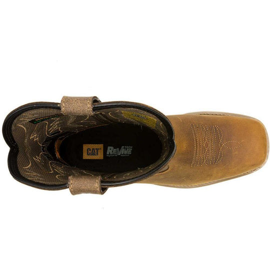 Cat Men's Colorado Frontier Steel Toe Western Work Boot - Beaned - P91797 - Overlook Boots