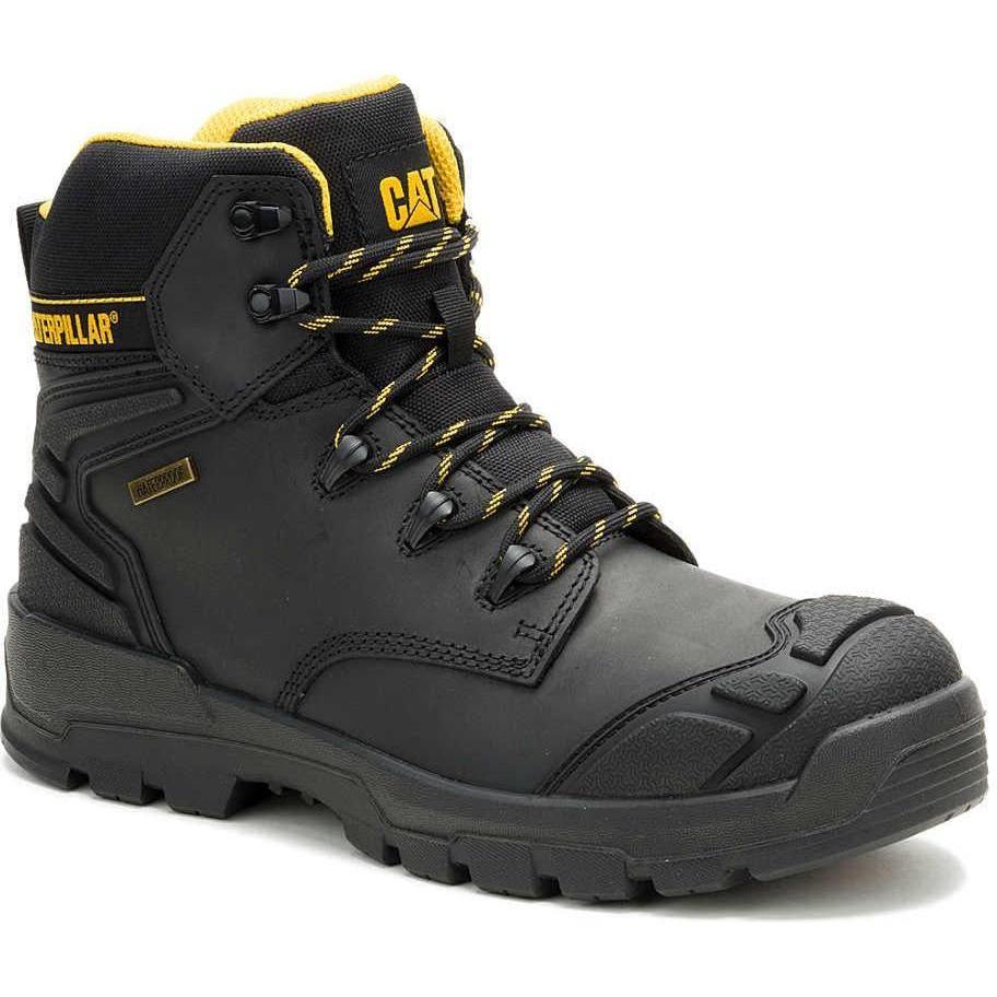 Cat Men's Striver XL Steel Toe Waterproof Lace Up Work Boot - Black - P91815 6 / Medium / Black - Overlook Boots