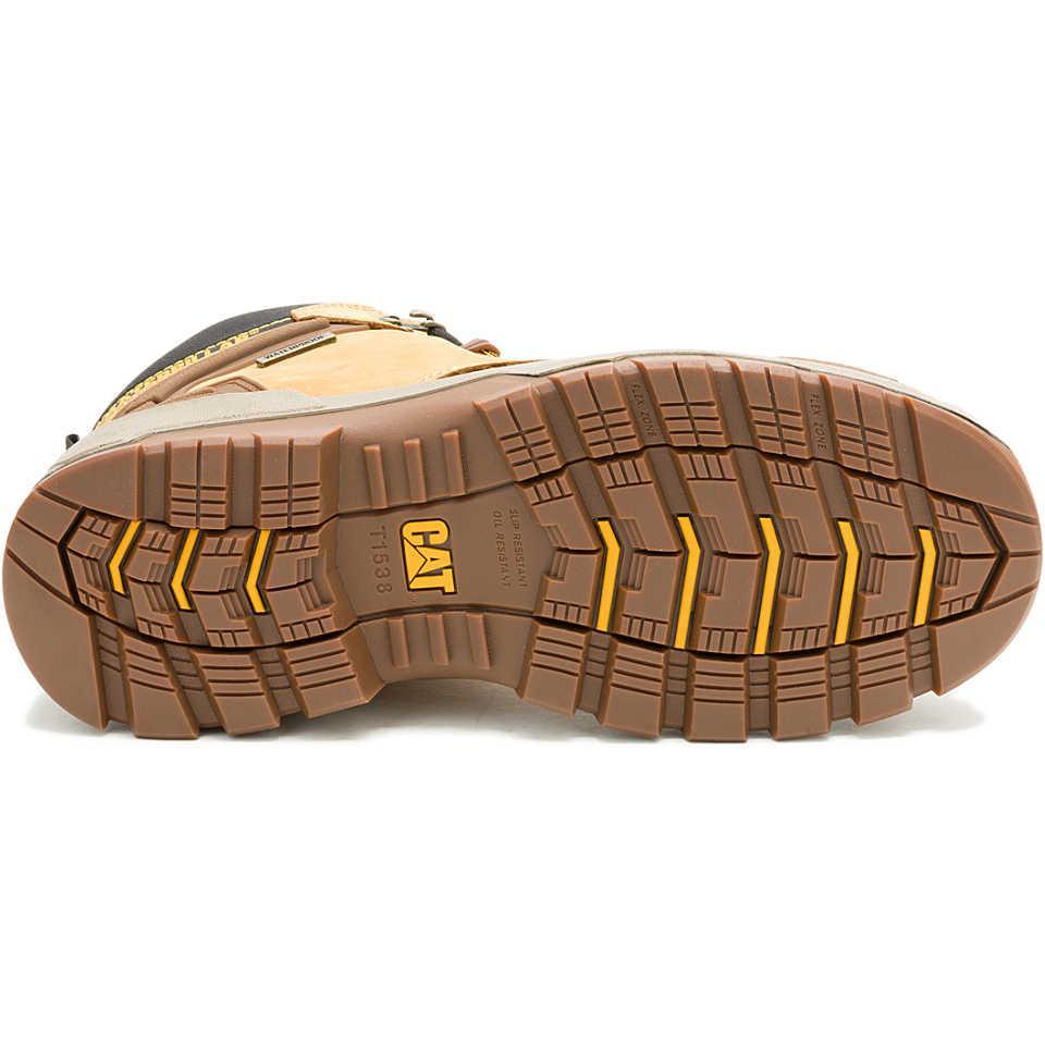 Cat Men's Striver XL Steel Toe Waterproof Lace Up Work Boot - Honey- P91817 - Overlook Boots